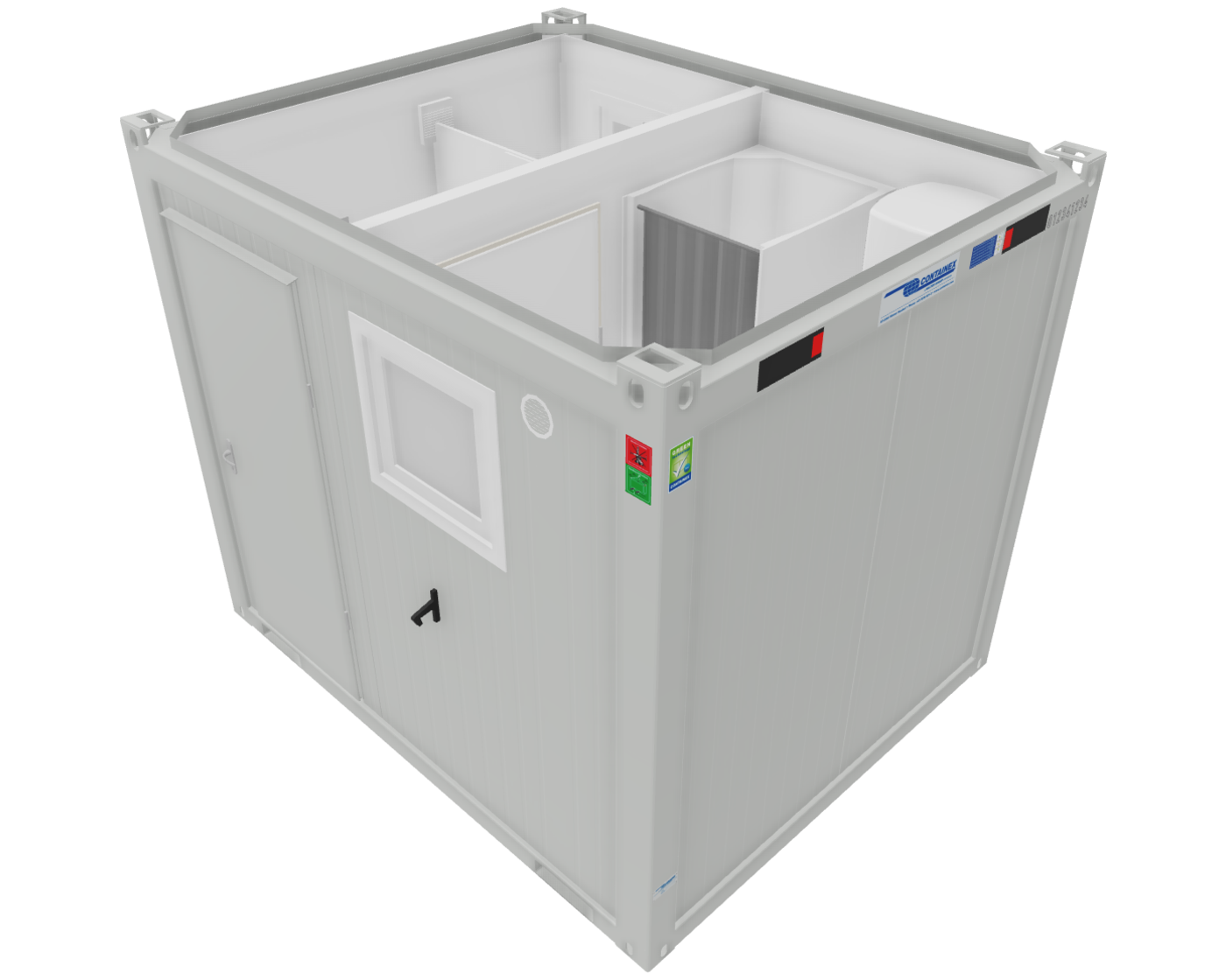 10" (3m x 2,5m) WC Sanitārie konteineri