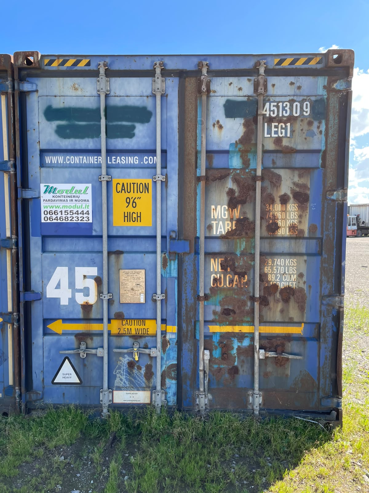 Jūriniai konteineriai 45 (Naudoti)