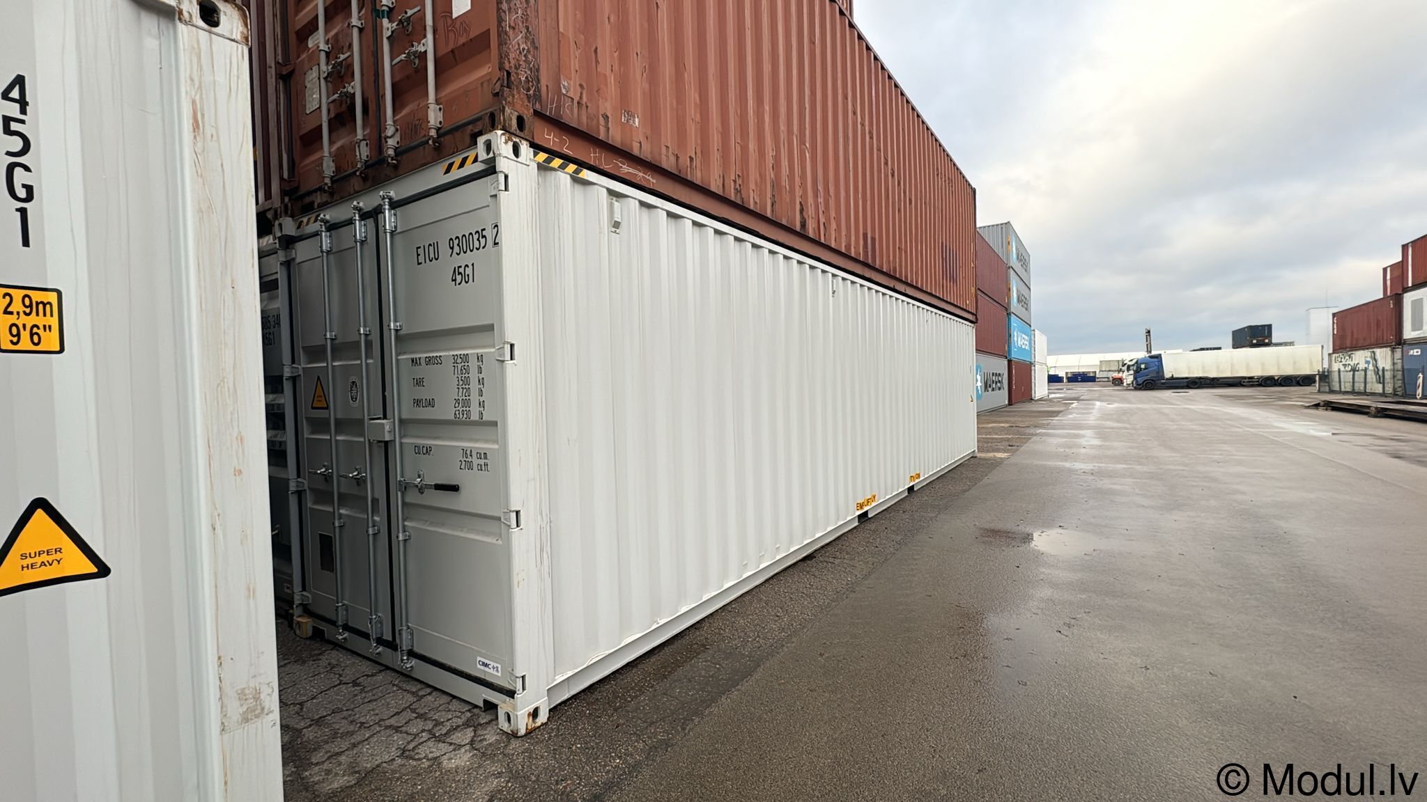 40' HC merekonteiner (Oneway, valge)